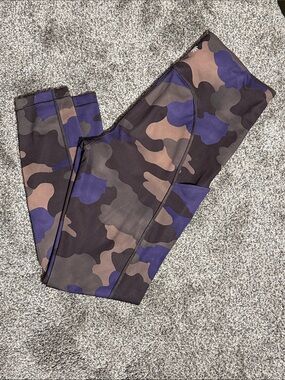 Athleta Purple and Brown Camo Leggings